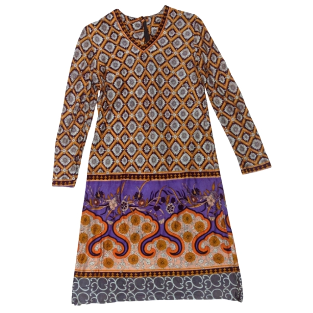 Vintage Handmade | Midi Dress | Art Deco  Bohemian | Shabby Chic | Floral | 70s